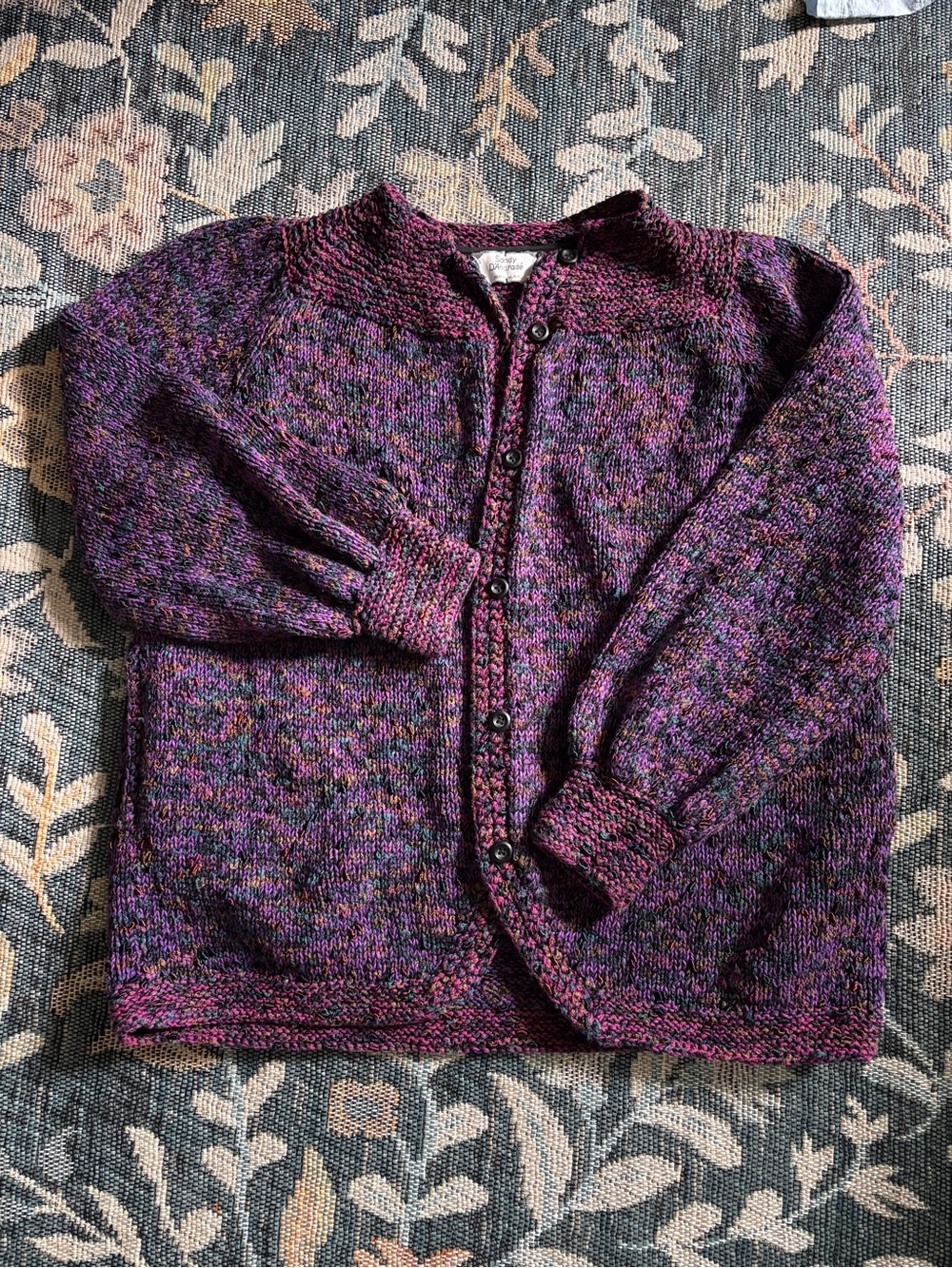 Vintage Sandy D'Andrade
Multicolor Purple HandKnit Chunky Cardigan - Picture 1 of 8
